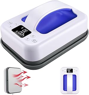 Mini hot press for thermal transfer, 7 x 4.8 inches, portable, easy to press on t-shirts, hats, bags, etc. (blue).. DIAYTAR NIGERIA: Where affordability and variety meet with convenient delivery within 8 days.