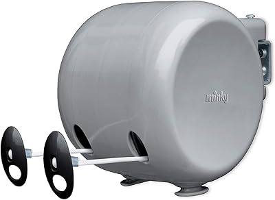 Retractable outdoor laundry rope MINKY HOME CARE, 2x49 feet, gray.. Experience shopping without stress at DIAYTAR NIGERIA's comprehensive and budget-friendly platform.