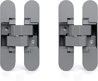 Amoca - Invisible hinges for access doors, set of 2 invisible hinges for robust doors, 40 kg load (88 lb), opening at 180 degrees, zamac, metallic gray.. Fast. Reliable. Affordable. DIAYTAR Nigeria is all that and more.