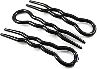 U -shaped hair pins for easy braiding, 3 pieces, hairdressing pliers for girls and women (black).. Your digital shopping destination, DIAYTAR NIGERIA combines variety with affordability and quick delivery.