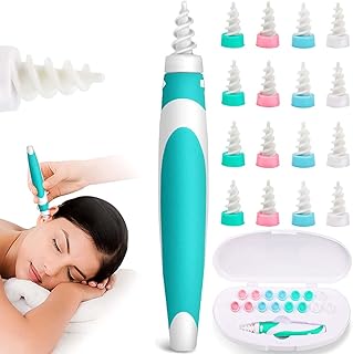 Electronic Ceremen withdrawal Tool, Flexible silicone spiral removal tool for everyone, safe ear cleaning tool, clean ear cleaning device with 16 replacement heads.. DIAYTAR NIGERIA puts thousands of products at your fingertips with affordable prices and delivery within a week.