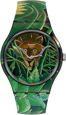 Henri Rousseau's dream, watch, green, canned gray, bracelet.. DIAYTAR NIGERIA: Where every click leads to affordable purchases delivered promptly to your door.