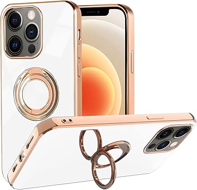 Protective shell designed for iPhone 14 pro, in heat resistant flexible polyurethane with 360 degree rotary support ring, anti-scratch protection shell compatible with car magnetic support (iPhone 14 pro, white).. Shop across categories at DIAYTAR NIGERIA and enjoy budget-friendly nationwide shipping in 5-8 days.