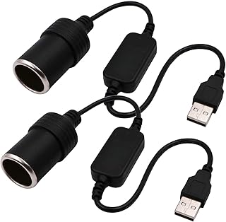 Male USB adapter cable to 12 volts, female car cigarette lighter, pack of 2.. Embrace the convenience of DIAYTAR NIGERIA with thousands of products at your fingertips, delivered nationwide.