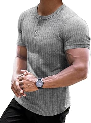 Muscle CMDR Henley Cibed Henley For Men relaxed T-shirt with long sleeve cotton fitted cotton.. Experience shopping freedom with DIAYTAR NIGERIA's vast selection and 5-8 day nationwide delivery service.