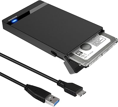 FruDico 2.5 inch 3.0 to SATA/Sata II external hard drive housing for SATA/SATA for hard drive/SSD from 7 mm to 9.5 mm, supports a maximum of 6 TB with USB, Black.. DIAYTAR NIGERIA: Your trusted marketplace that combines variety, affordability and reliable shipping.