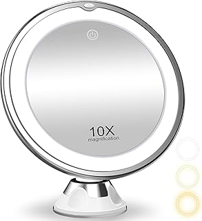 Missful mirror with light, magnification 10x, 3 lighting modes with suction cups, intelligent switch, 360 degree rotary hinge, portable for detailed application of makeup, precise skin care.. Your ideal shopping partner, DIAYTAR NIGERIA offers extensive variety with reliable nationwide shipping.