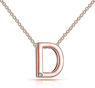 Initial collar Plated Rose Gold Philip Jones Created with crystals.. Fast, easy, and affordable — that’s shopping the DIAYTAR Nigeria way.
