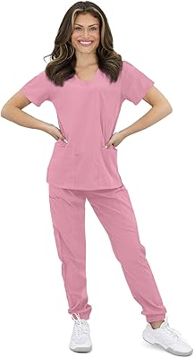 Set of 2 -piece medical clothes adjusted Green Town for women with 4 flexions, dusty pink.. Shop everything from A to Z on DIAYTAR Nigeria — delivered nationwide.