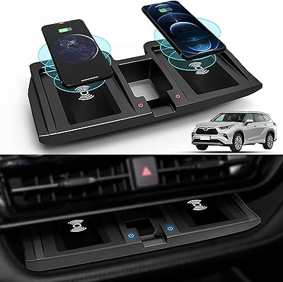 Kucok tailor-made wireless car charger for Toyota Highlander 2020-2022 with double.. DIAYTAR NIGERIA delivers satisfaction with every purchase through our affordable and reliable service.