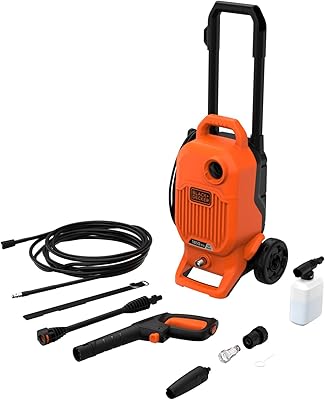 High self-boring high pressure cleaner, 1700 watts, 125 bar/1800 psi, BEPW1700-B5 model, with 2 years black + Decker warranty.. Shop with purpose at DIAYTAR NIGERIA and receive products at unbeatable prices within the week.