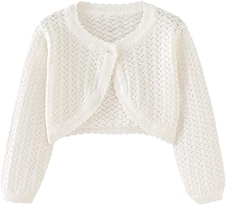 Bolero cardigan for girls, short long sleeve sweater, knitted button closing dress, summer clothes for toddlers.. DIAYTAR NIGERIA: Where value shopping meets reliable 5-8 day delivery across the nation.