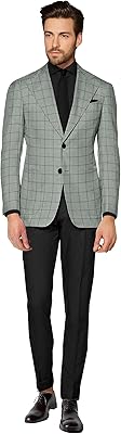 Blazer checkered with two buttons for men, cotton, long sleeves, regular cut for daily use, light and relaxed sports coat.. DIAYTAR NIGERIA connects you with thousands of products at competitive prices, delivered within a week.