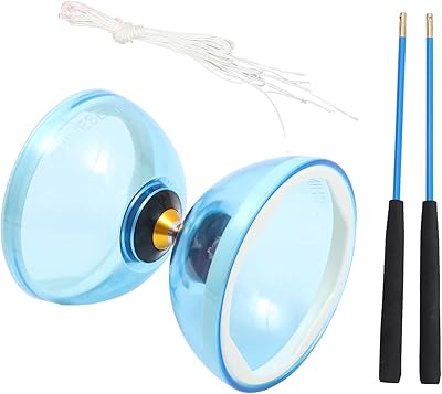 Safigle 1 Diabolo Triple Threatening Crystal Diabolo Set, Chinese juggling toys, five bearings, outdoor toys for children, classic yoyo diabolo crystal toys, juggling toy Yo-yo.. DIAYTAR NIGERIA: Where shopping meets satisfaction with affordable prices and reliable 5-8 day shipping.