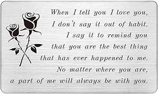 Engraved portfolio inserts, men's birthday card gifts, metal wallet card, gifts for boyfriends, I love you more, gifts for husband from my wife, unique men's gifts, Valentine's Day, Silver-004.. Your complete e-commerce destination, DIAYTAR NIGERIA combines variety with budget-friendly nationwide shipping.