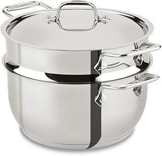 All-Clad 3-room Kitchen Battery in Stainless Steel with lid, Pans and 5-liter stoves.. Experience the joy of discovery with DIAYTAR NIGERIA's vast catalog and nationwide affordable delivery.
