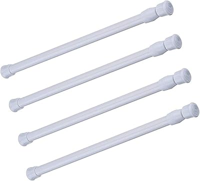 Wardrobe tension rods, pack of 4 steel spring tension rods, adjustable curtain rod, shower rod, cupboard rod, window rods (white, 11.8 to 20 inches).. Get your essentials without leaving home — thanks to DIAYTAR Nigeria.