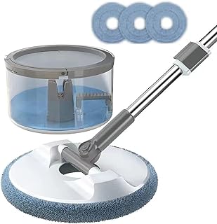 Vadrouille and microfiber bucket, self -cleaning mop for flat, humid and dry floors, for the house, hardwood and tiles, perfect for animal owners, 3 pads.. DIAYTAR NIGERIA delivers on our promise of extensive selection and budget-friendly nationwide shipping.