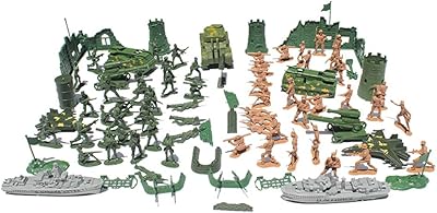 Set of small military figurines 107 pieces of plastic army men for boys.. Shop with purpose and save with DIAYTAR NIGERIA's extensive platform and nationwide delivery service.