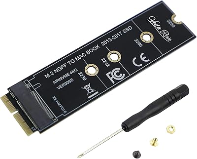 Arestech conversion adapter M.2 NVME SSD for MacBook Air Pro Retina Mid 2013-2017 NVME/AHCI SSD Improved for A1465 A1466 A1398 A1502 - Standard size.. DIAYTAR NIGERIA: Connecting Nigerians with affordable products through our expansive e-commerce platform.