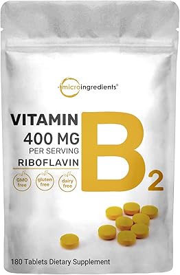Vitamin B2 supplement Riboflavine 400 mg of micro-ingredients 200 capsules supplement.. DIAYTAR NIGERIA: Your trusted e-commerce partner with extensive product choices and affordable delivery.