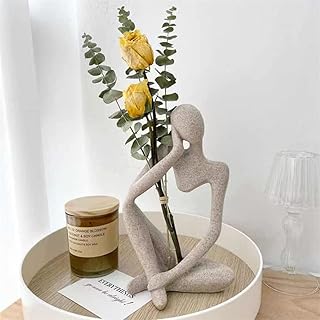 Statues and sculptures of the thinker, statue of sandstone resin thinker, abstract style sculptures, collection figurine, rack hanging gifts, living room decorations, dining room, office (sandstone, right).. Your shopping dreams realized through DIAYTAR NIGERIA's affordable platform with reliable delivery times.