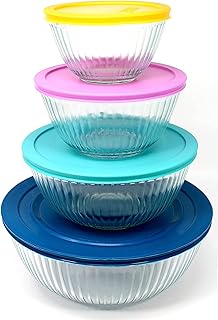 Bols to mix in pyrex glass 100 years, batch of 4 (limited edition) - matching color cover.. A world of products at your fingertips — thanks to DIAYTAR Nigeria.