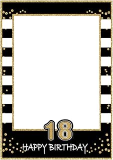 Photo frame with happy sequins 18th birthday for 18th birthday party, 18th anniversary photo cabin.. DIAYTAR NIGERIA: Where online shopping becomes effortless with budget-friendly nationwide delivery.