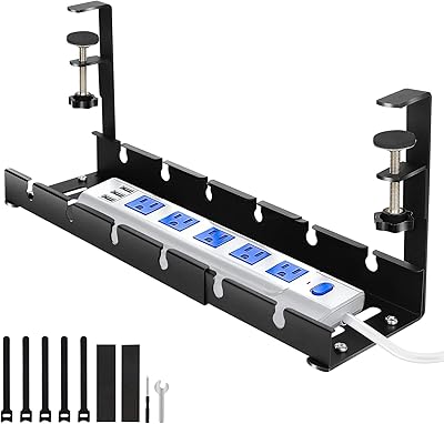 I-OCEAN Retractable cable organizer of 21.2 inch with metal clip, electric cord support without drilling for the house/office/kitchen (black, 1 package).. Enjoy stress-free shopping with affordable prices on DIAYTAR Nigeria.
