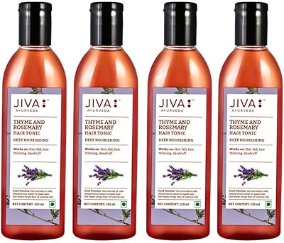 JIVA AYURVEDA HAPPLARY TONIC WITH THYM and ROSE - Cleaning formula for scalp - 120 ml each - Package of 4.. DIAYTAR NIGERIA brings the nation's largest product catalog to your doorstep at prices you'll appreciate.