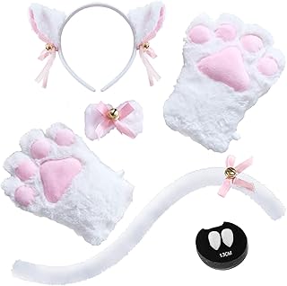 Apida cat costume - 5 -piece ears and cat tail set with necklace, gloves, Halloween vampire gloves.. Discover endless shopping possibilities at DIAYTAR NIGERIA, with budget-friendly prices and reliable delivery.