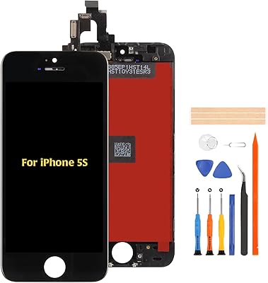 Replacement for iPhone 5S/SE 4 inch LCD Touch screen Glass scan (model A1533, A1530, A1528, A1518, A1457, A1453) Assembly with repair tools + screen protector (black).. Shop smart with DIAYTAR NIGERIA, offering a vast product range delivered to your doorstep within a week.