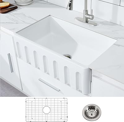 33 -inch ceramic kitchen sink, white hercate white reversible sink, kitchen sink with a tank with lower grid and pinnacle basket.. Unlock access to a wide range of products with DIAYTAR NIGERIA's affordable e-commerce platform.