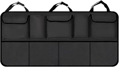 Organizer of large capacity car chest, suspended car organizer, foldable rear bench, space -saving organizer, car storage bag, space economics experts, black.. DIAYTAR NIGERIA transforms dreams into deliveries with our affordable prices and reliable shipping.