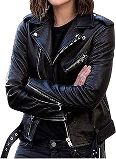 Faux leather jacket for women, zipper on the front, in PU leather, relaxed biker jacket, blazer, coat.. Your trusted shopping partner, DIAYTAR NIGERIA offers extensive selection with quick delivery options.