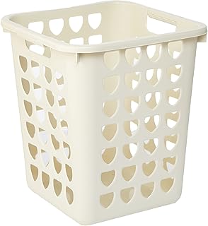 Cosmoplast square laundry basket, 33 -liter capacity, broken white.. DIAYTAR NIGERIA: Connecting Nigerians with affordable products through our expansive e-commerce platform.