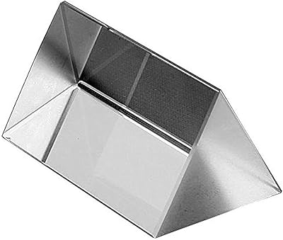 Triangular AMLONG optical glass prism, 2.5 inch size, for teaching physics of the light spectrum and photography, 60 mm.. Shop with ease at DIAYTAR NIGERIA and enjoy our extensive product range delivered at affordable rates.
