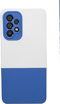 Fine and rigid silicone rear shell, shock resistant and scratches, with camera lens protection, compatible with the Galaxy A73 5G network (white/medium blue).. DIAYTAR NIGERIA brings the marketplace home to you with affordable prices and delivery in 5-8 days.