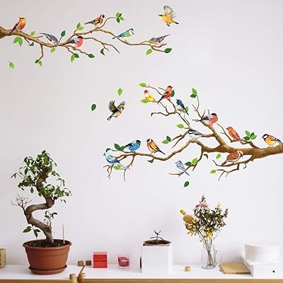 Ronto Birds Branch Wall Stickers, Wall Decoration for Children's Bedroom, Living Room, Bathroom.. DIAYTAR NIGERIA: Where affordability meets variety in Nigeria's most comprehensive online marketplace.