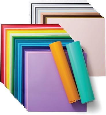 Permanent Cricut vinyl - Samples of everything, 12 x 12 vinyl sheet and transfer tape, create lasting DIY projects, durable adhesive vinyl for Cricut machines (45 package with more than 40 colors).. DIAYTAR NIGERIA revolutionizes online shopping with competitive prices and reliable 5-8 day delivery.