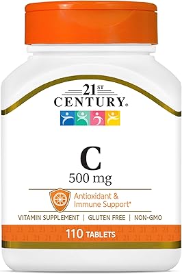 Vitamin C tablets in the 21st century, 110 tablets, 500 mg.. Shop confidently with DIAYTAR NIGERIA's vast product range and budget-friendly nationwide shipping.