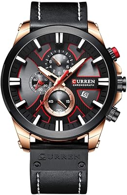 Watches of sports chronographs for men, multifunction quartz movement in waterproof leather, blue pink gold.. Enjoy stress-free shopping with affordable prices on DIAYTAR Nigeria.