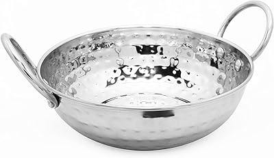 Kedge 2 Karahi round in stainless steel, hammered finish, capacity 500 ml, silver color, size 2.. Your complete marketplace solution, DIAYTAR NIGERIA offers unbeatable value with delivery within the week.