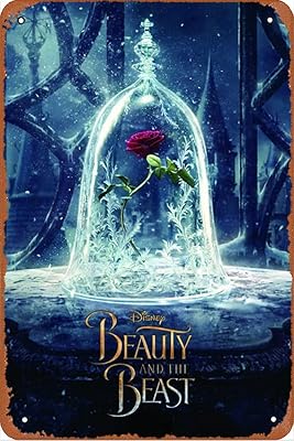 Displays Beauty and the Beast - Teaser Vintage Metal Plate, Wall Decoration for Bars, Coffee bar decoration, 12 x 8 inch house wall decoration.. DIAYTAR NIGERIA: Connecting Nigerians with their needs through affordable prices and 5-8 day shipping.