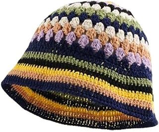 Crochet bucket hat, striped knitted fisherman's hat, colorful pool hat, clothing hat, bucket hat, crochet bucket hat.. DIAYTAR NIGERIA delivers affordability and convenience with every purchase, shipped within the week.
