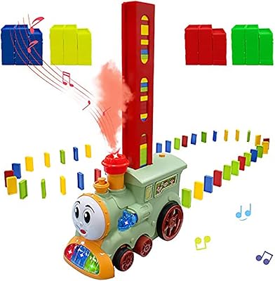 Automatic domino gear game for boys and girls, creative electric games for children, educational dominoes for 3 to 12 years (60 pieces) (Green_steam).. Shop with confidence on DIAYTAR Nigeria — quality products and timely delivery.