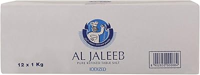 Refined iodized salt jaleeb, 1 kg (package of 12).. Discover more ways to save — every day on DIAYTAR Nigeria.