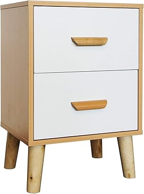 Wooden bedside table with drawers multifunctional storage unit.. DIAYTAR NIGERIA: Where countless products meet affordable prices and reliable nationwide shipping.