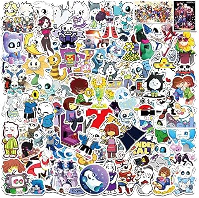 Undertale sticker pack | 100 parts of play stickers for water bottles, laptop, telephone, cute waterproof children for children, adolescents, girls.. DIAYTAR NIGERIA brings retail convenience to your screen with affordable prices and dependable shipping.