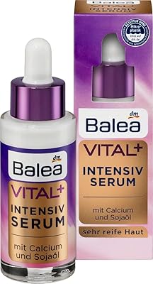 Vital face serum + intensive repair for mature skin (up to 75 years) with calcium, omega and soy oil - not tested on animals - 30 ml of Balea.. From fashion trends to home essentials — find it on DIAYTAR Nigeria.